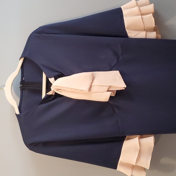 NWOT- Navy and beige dress - Picture 5 of 8